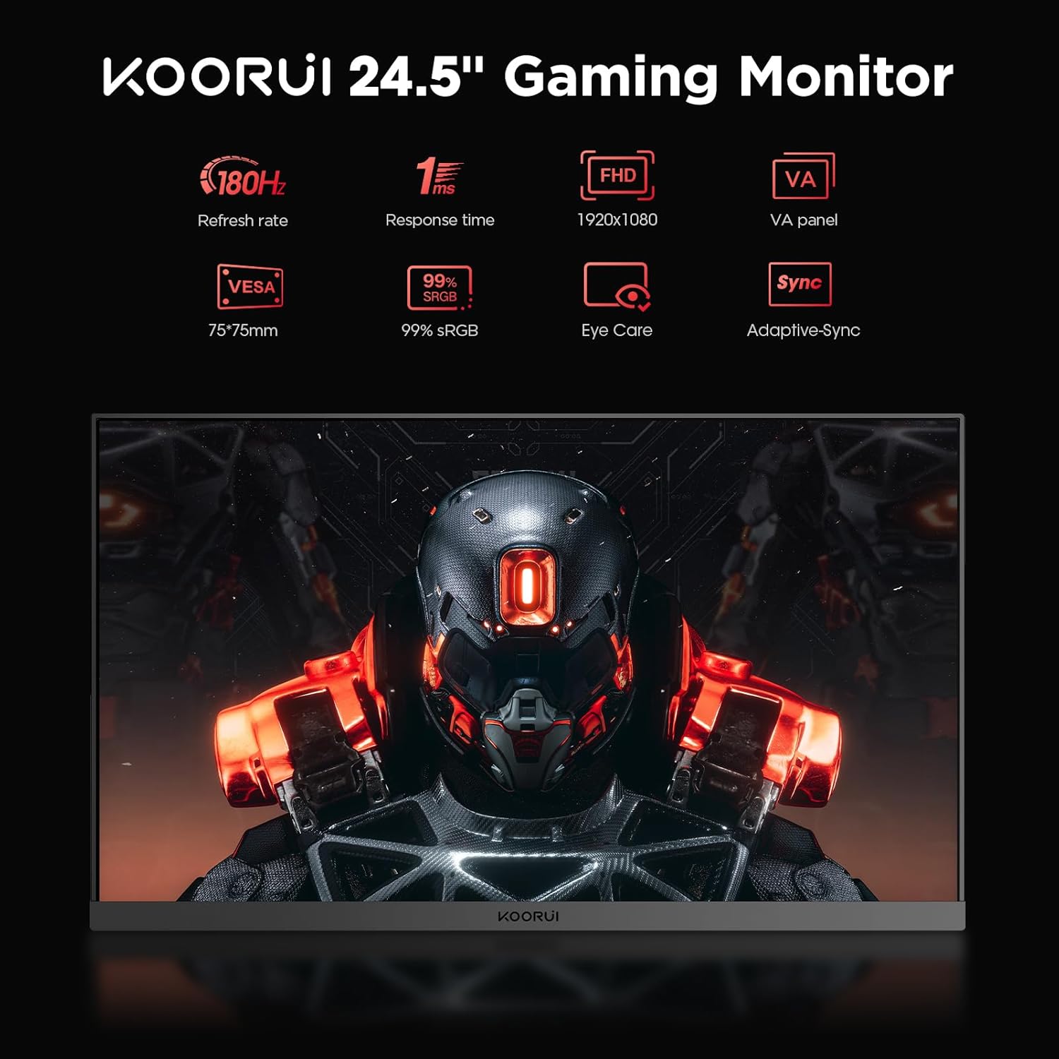 KOORUI 25E3A 24.5-inch VA FHD 180Hz Gaming Monitor
