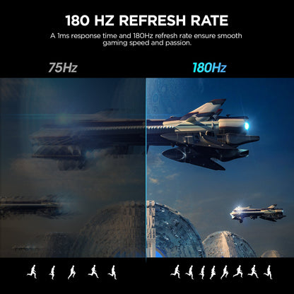 KOORUI 27E6CA 27-inch VA FHD 180Hz Curved Gaming Monitor